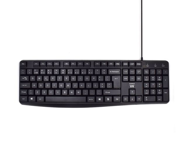 Clavier ewent ew3002 noir qwerty espanhol