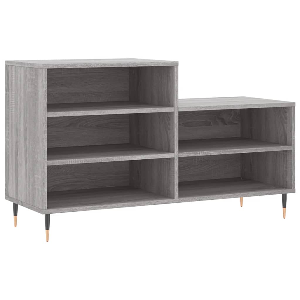 Vidaxl sapateira 102x36x60 cm derivados de madeira cinzento sonoma