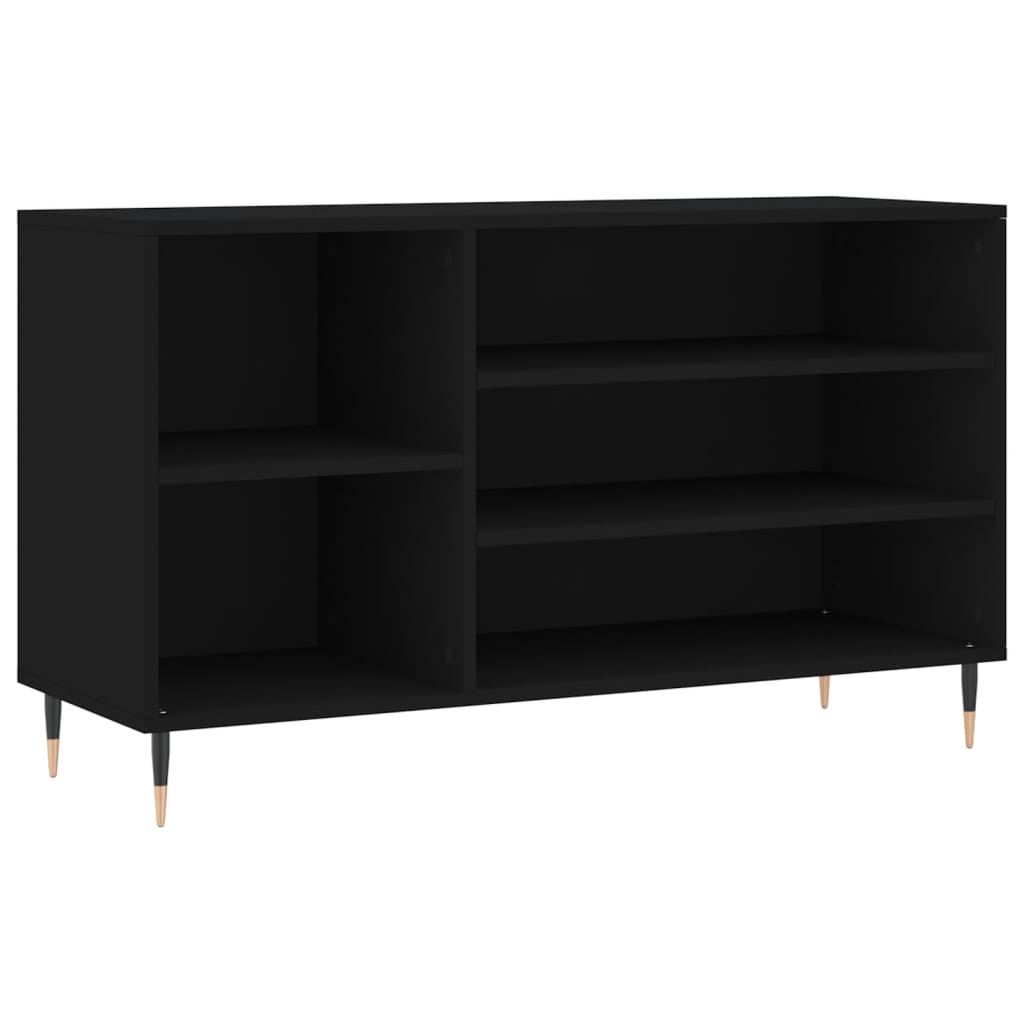 Vidaxl sapateira 102x36x60 cm derivados de madeira preto