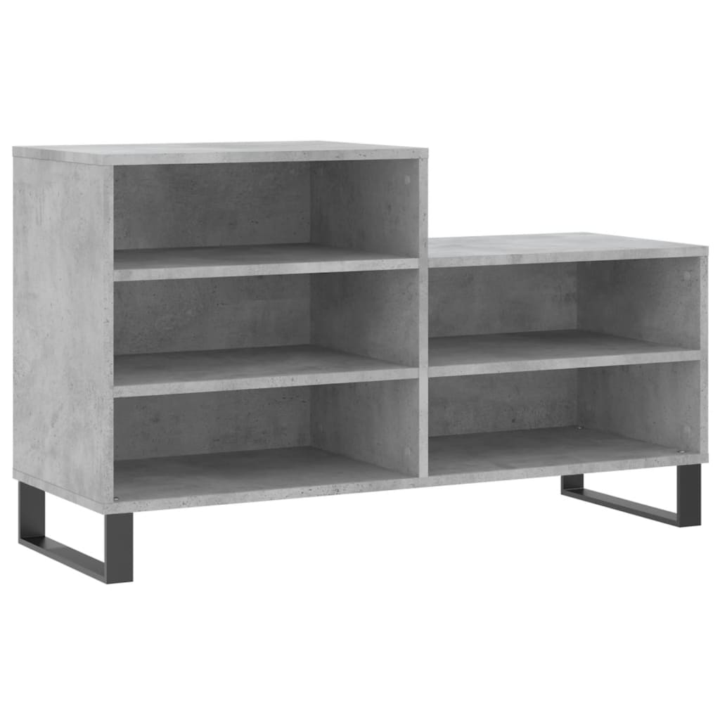 Vidaxl sapateira 102x36x60 cm derivados de madeira cinzento cimento