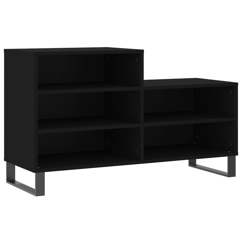 Vidaxl sapateira 102x36x60 cm derivados de madeira preto
