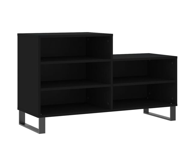 Vidaxl sapateira 102x36x60 cm derivados de madeira preto