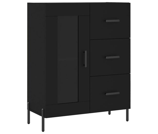 Vidaxl aparador 69,5x34x90 cm derivados de madeira preto
