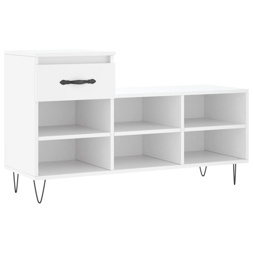 Vidaxl sapateira 102x36x60 cm derivados de madeira branco