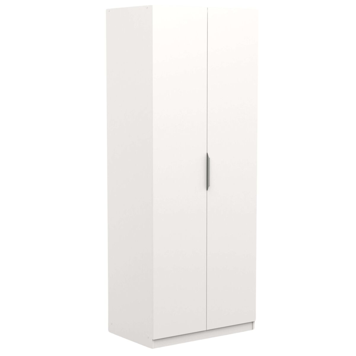 Guarda-roupa alto ghost com 2 portas dobráveis, branco fosco, 203 x 79 cm - quarto arrumado