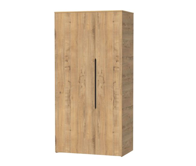 Guarda-roupa de quarto bruxelas com 2 portas sanfonadas na cor carvalho dourado 100x200x57cm