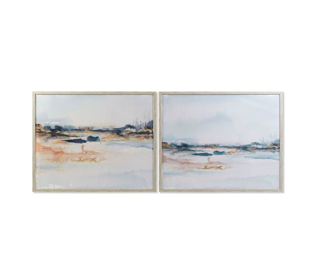 Pintura dkd home decor abstrato moderno (104 x 4 x 83,5 cm) (2 unidades)