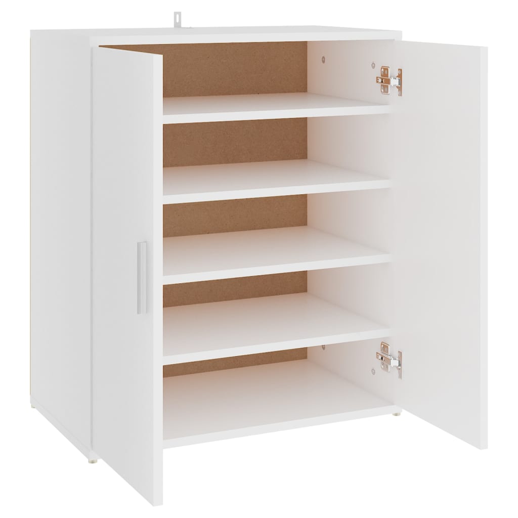 Vidaxl armário para sapatos 60x35x70 cm derivados de madeira branco