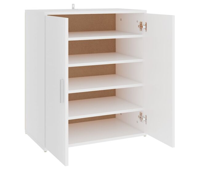 Vidaxl armário para sapatos 60x35x70 cm derivados de madeira branco