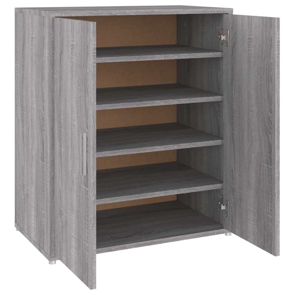 Vidaxl sapateira 60x35x70 cm derivados de madeira sonoma cinza