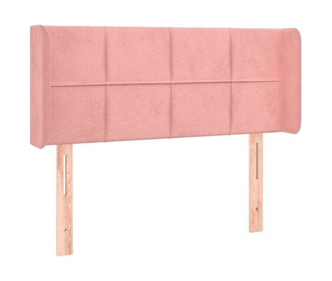 Vidaxl cabeceira de cama c/ abas veludo 103x16x78/88 cm rosa