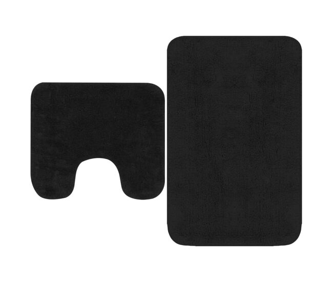 Vidaxl conjunto tapetes de casa de banho 2 pcs tecido antracite
