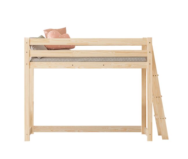 Cama de meia altura 90x190 com base de ripas mark bois