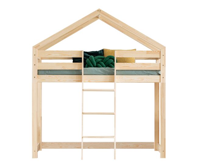 Cama de cabina de meia altura 90x190 incluindo base de ripas jeanne bois