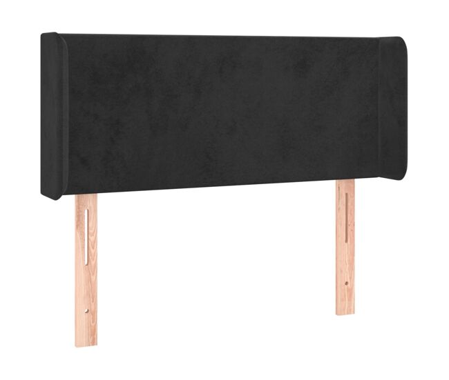 Vidaxl cabeceira de cama c/ abas veludo 83x16x78/88 cm preto