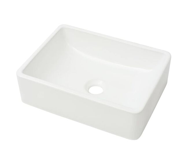 Lavatório - lavabo - pia de banheiro em cerâmica 41x30x12 cm branco