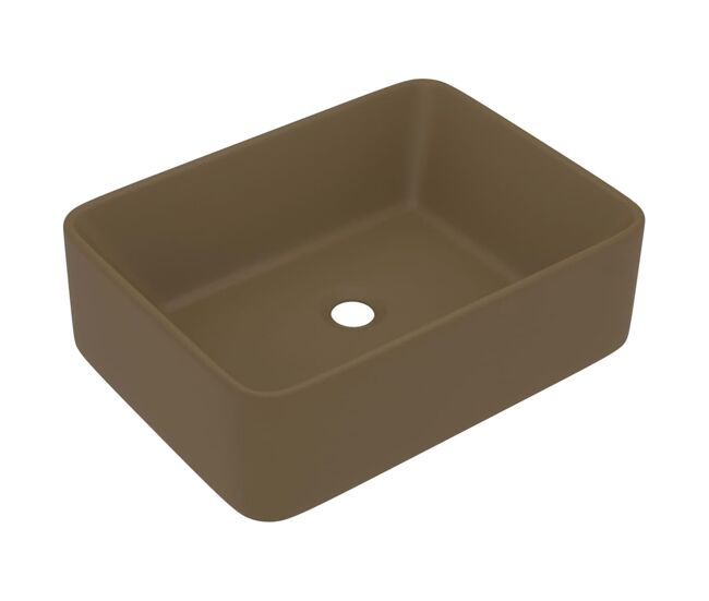 Lavatório - lavabo - pia de banheiro luxuoso 41x30x12 cm cerâmica creme mate