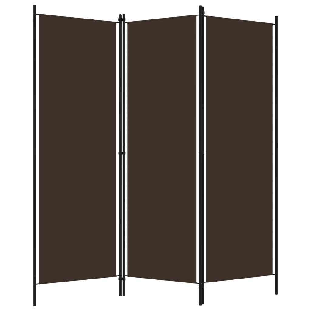 Biombo - separador de ambientes - divisória de quarto com 3 painéis 150x180 cm castanho