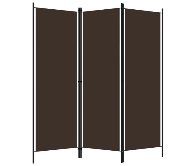 Biombo - separador de ambientes - divisória de quarto com 3 painéis 150x180 cm castanho