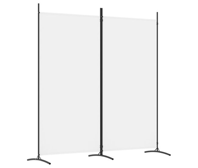 Biombo - separador de ambientes - divisória de quarto com 2 painéis 175x180 cm tecido branco