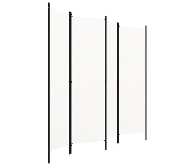 Biombo - separador de ambientes - divisória de quarto com 4 painéis 200x180 cm branco