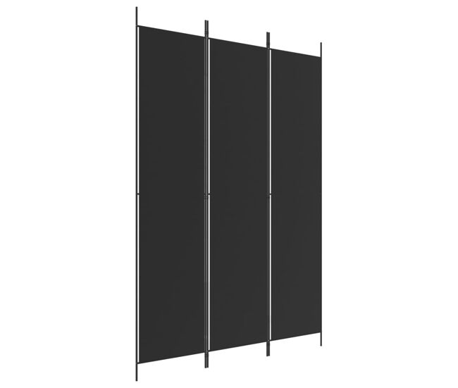 Biombo - separador de ambientes - divisória com 3 painéis 150x220 cm tecido preto