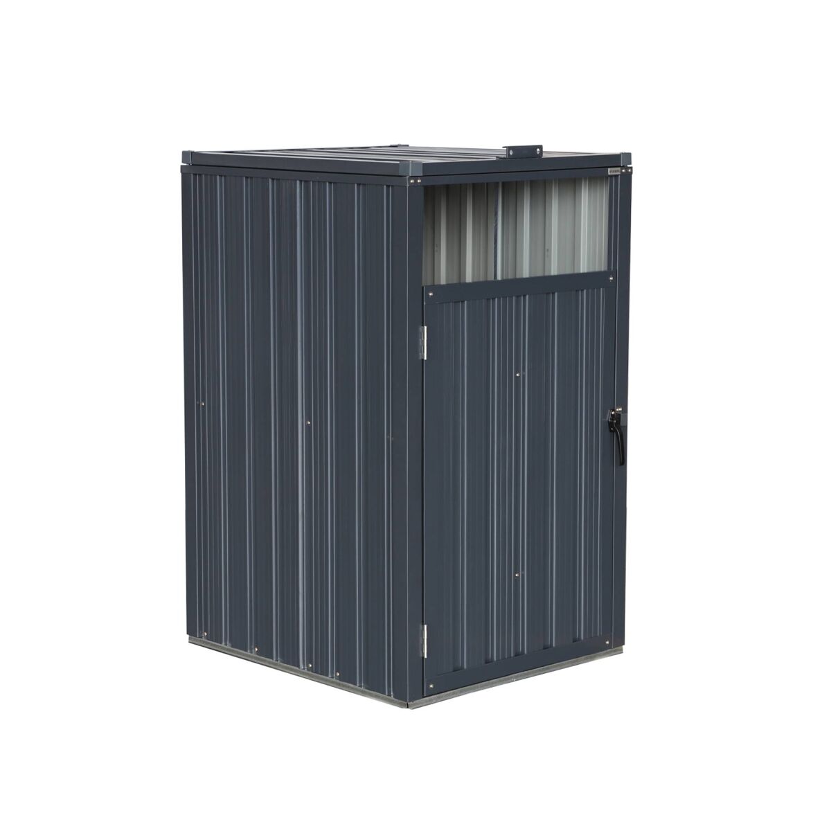 Sweeek Abrigo Para Caixote Do Lixo Em Aço Galvanizado Cinzento, Escaut, 73X82x124 Cm Cinza