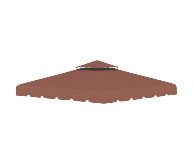 Outsunny toldo de substituição para pérgola 300x300 cm teto de substituição para pérgolas exterior com duplo teto e 8 orifícios de drenagem marrom