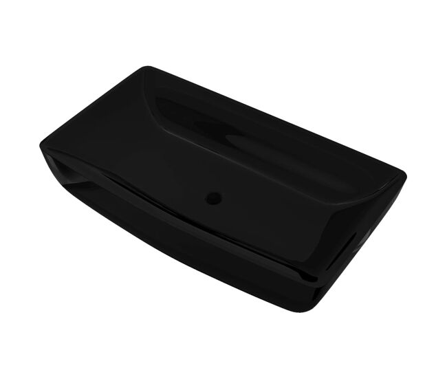 Lavatório - lavabo - pia de banheiro de cerâmica retangular preto
