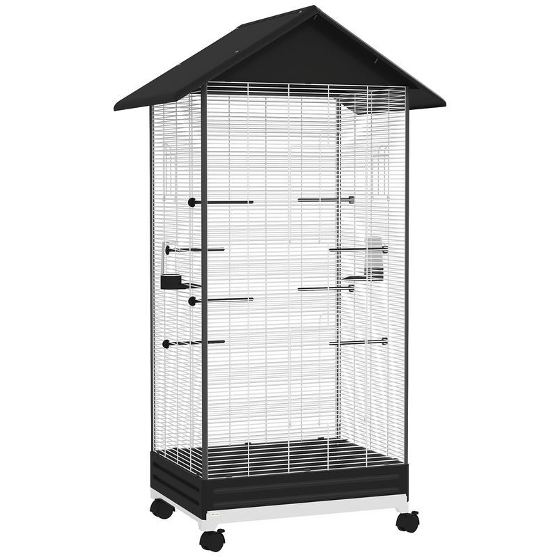 Gaiola para Pássaros Aço e PP PawHut