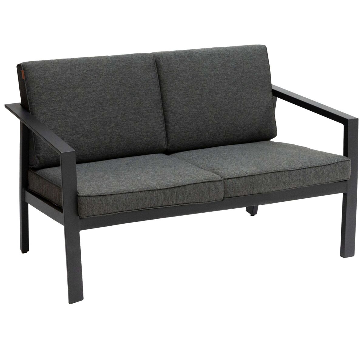 Pavane sofá de 2 lugares para jardim e terraço, estilo moderno, cinza, 121x73x63 cm