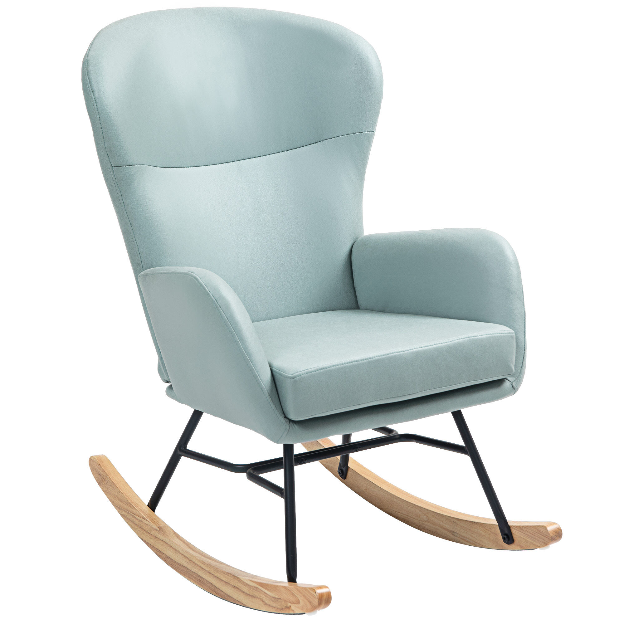 Poltrona Baloiço Poliéster e Madeira de Faia HOMCOM