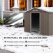 Abrigo de Jardim Aço Galvanizado e PP Outsunny Abrigo de Jardim Aço Galvanizado e PP Outsunny Cinza
