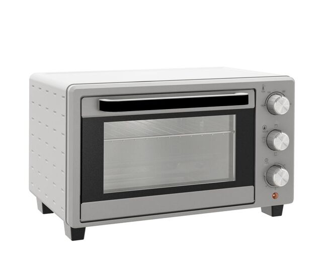 Homcom forno elétrico de mesa forno de sobremesa de 21l 1400w mini forno torradeira com temporizador até 60min e temperatura regulável até 230°C
