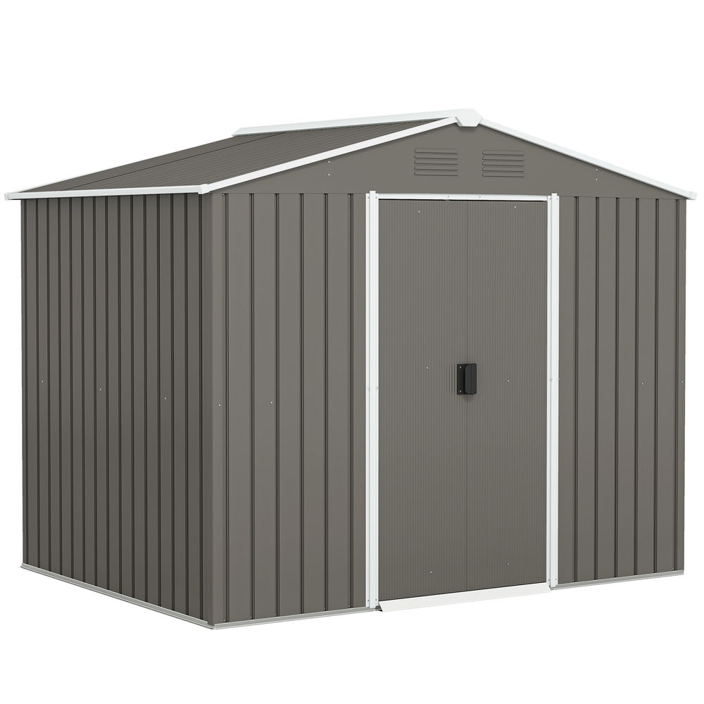 Abrigo de Jardim Aço Galvanizado e PP Outsunny