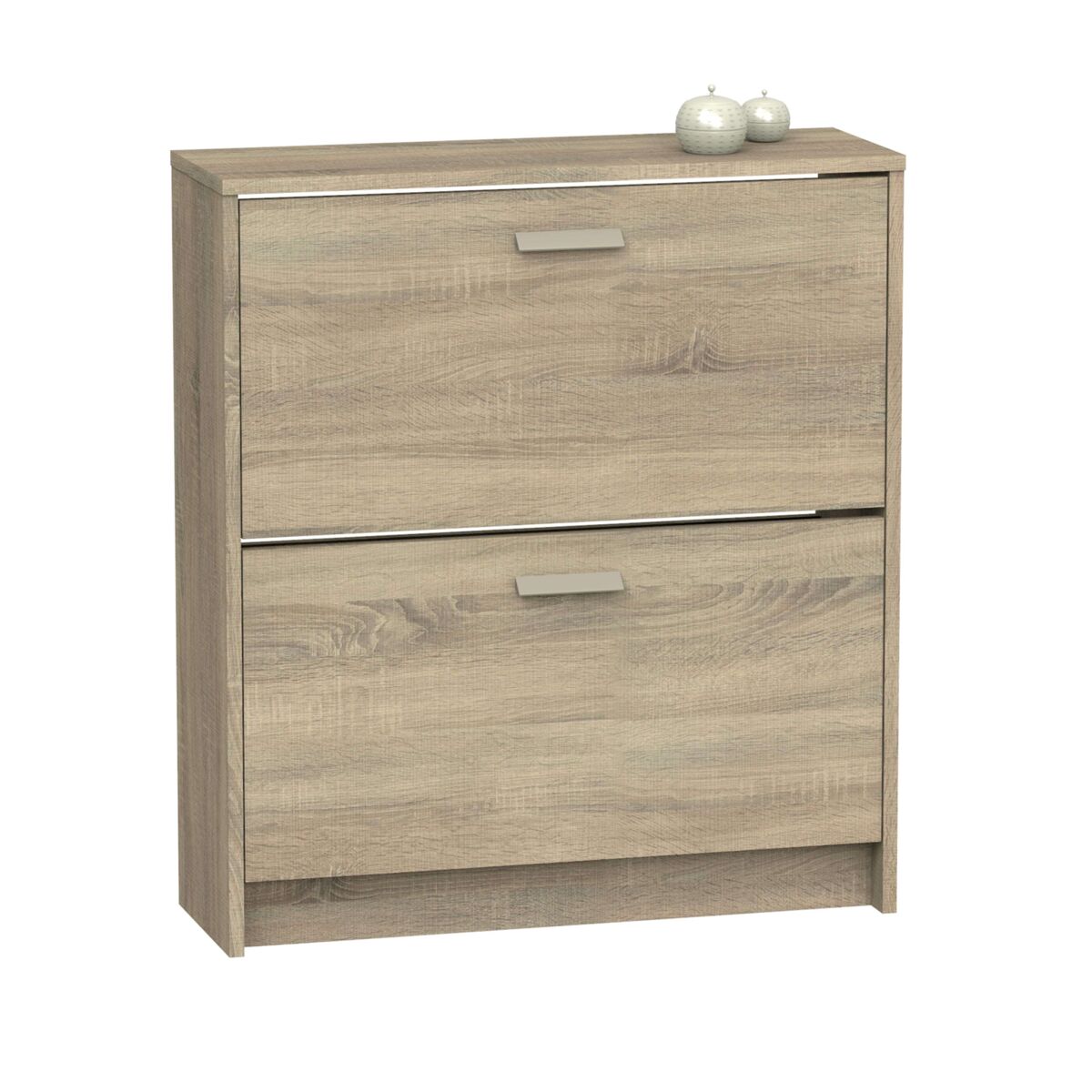 Sapateira tibete de 2 portas, corredor, montada na parede, carvalho cambriano, 82x74x25 cm