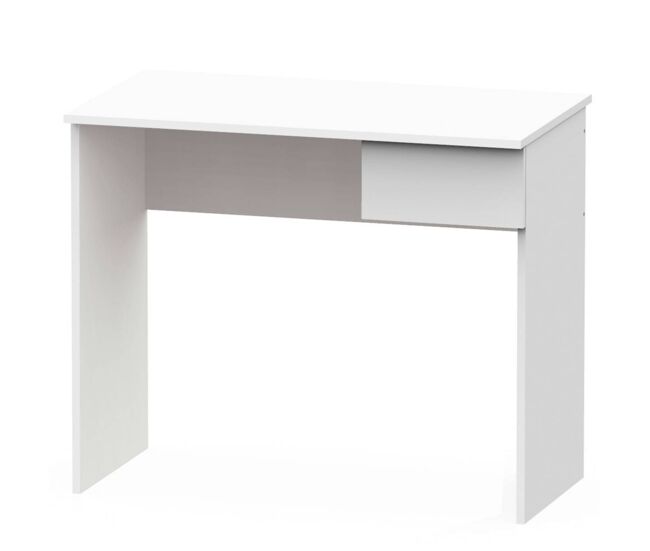 Secretária turin com gaveta, branco mate, 90x75x50 cm