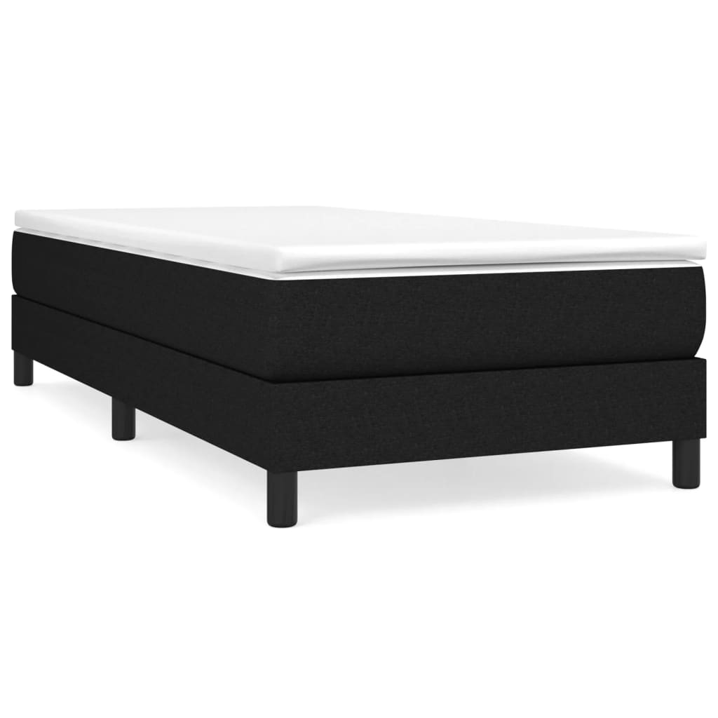 Cama de solteiro - cama de uma pessoa - estrutura de cama sem colchão 90x190 cm tecido preto