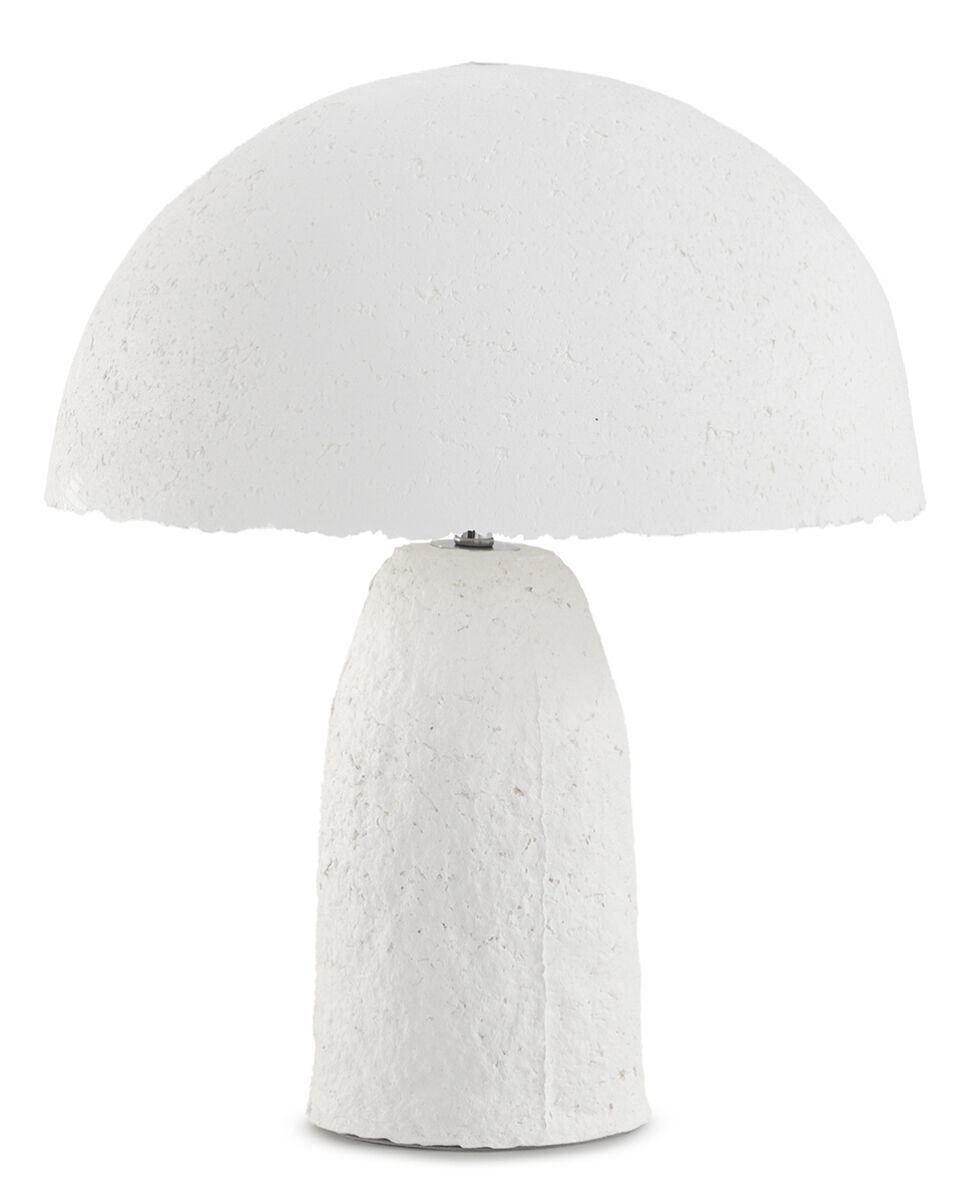 Candeeiro de mesa com base e abajur em papel maché