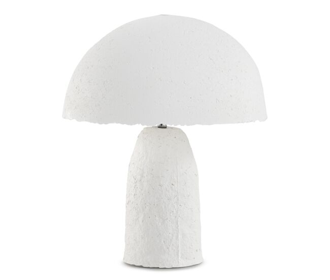 Candeeiro de mesa com base e abajur em papel maché