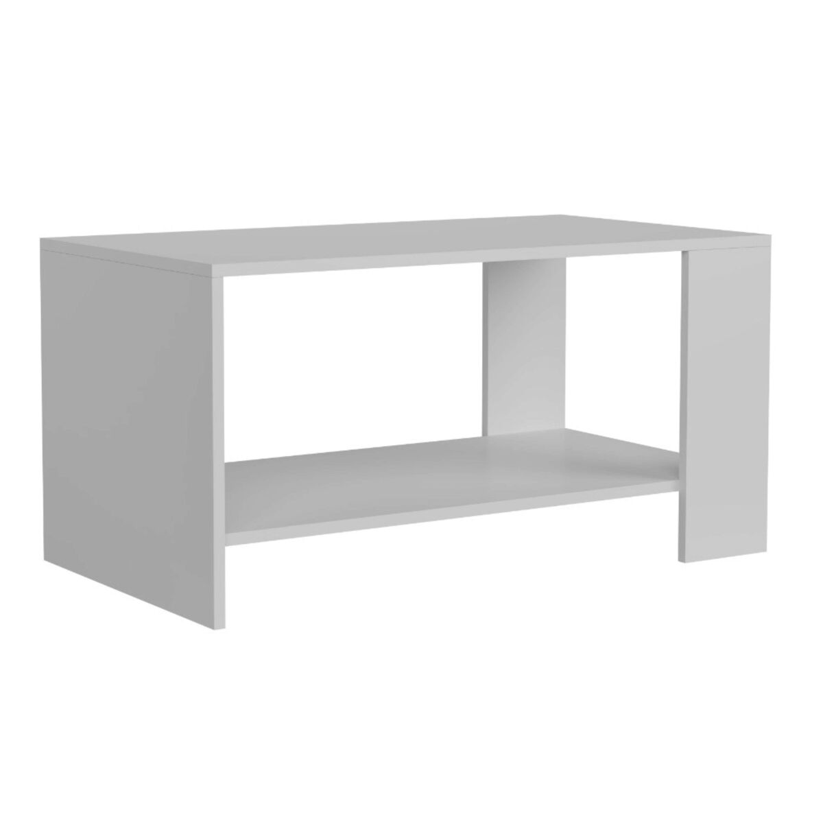 Veja mesa de centro para sala de estar e jantar em estilo contemporâneo em blanc fosco 90x46 cm