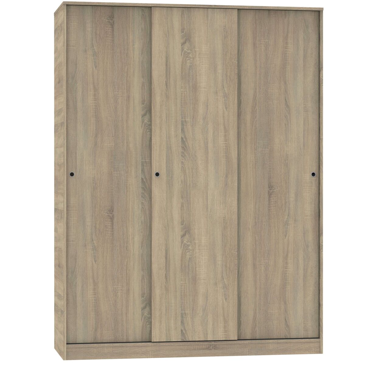 Grande guarda-roupa tibetano com 3 portas de correr em carvalho cambriano, branco fosco ou carvalho e branco 150x200 cm
