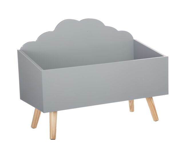 Cloud douceur melamina caixa de armazenamento infantil gris e carvalho 58 cm