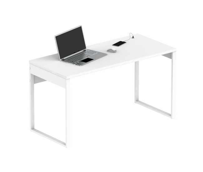 Mesa nexus, aglomerado de partículas de alta densidade e melamina, branco atlas, 76 x 135 x 60 cm