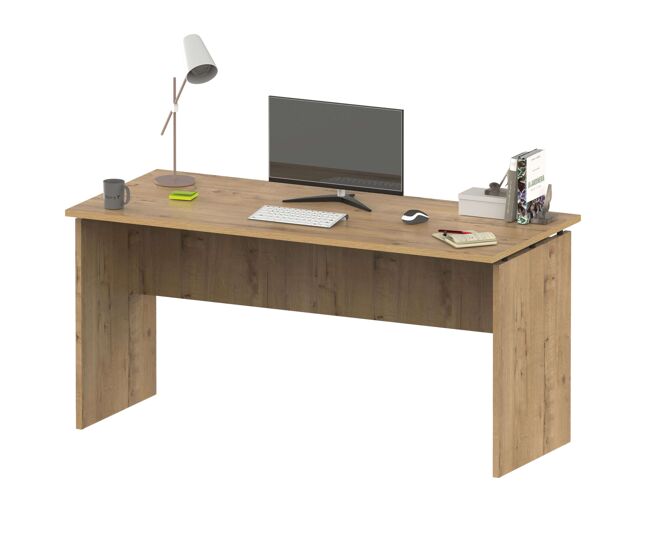 Mesa de escritório moderna rivoli cor carvalho dourado 155 cm