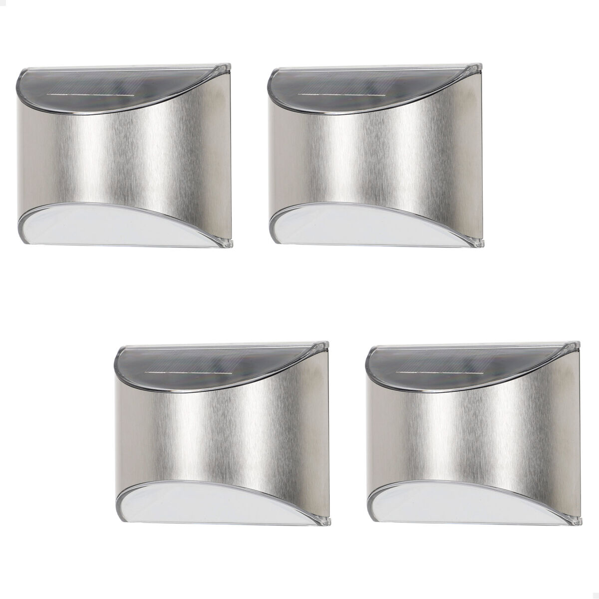 Aktive conjunto de 4 apliques solares led de parede 5-10 lúmens em acier inox