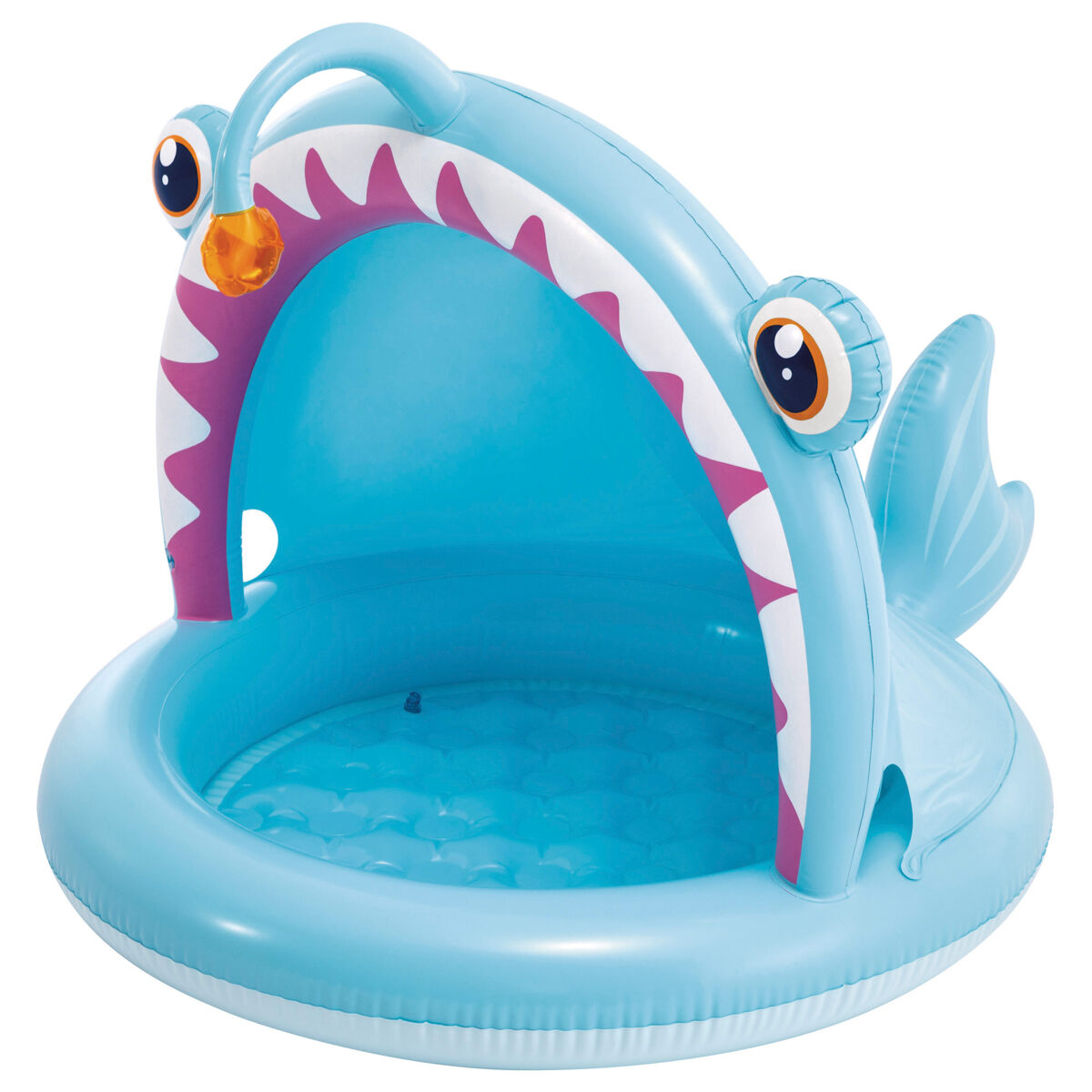 INTEX Piscina inflável infantil Angler Fish com guarda-sol e piso