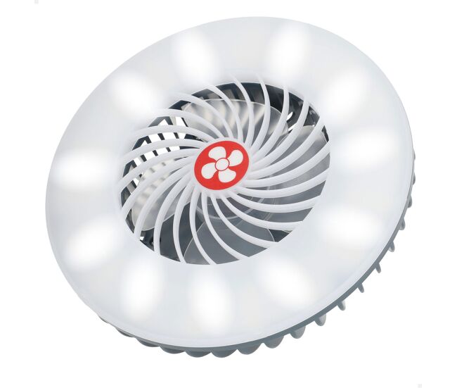 Aktive lâmpada led portable recarregável com ventilador e carregador usb