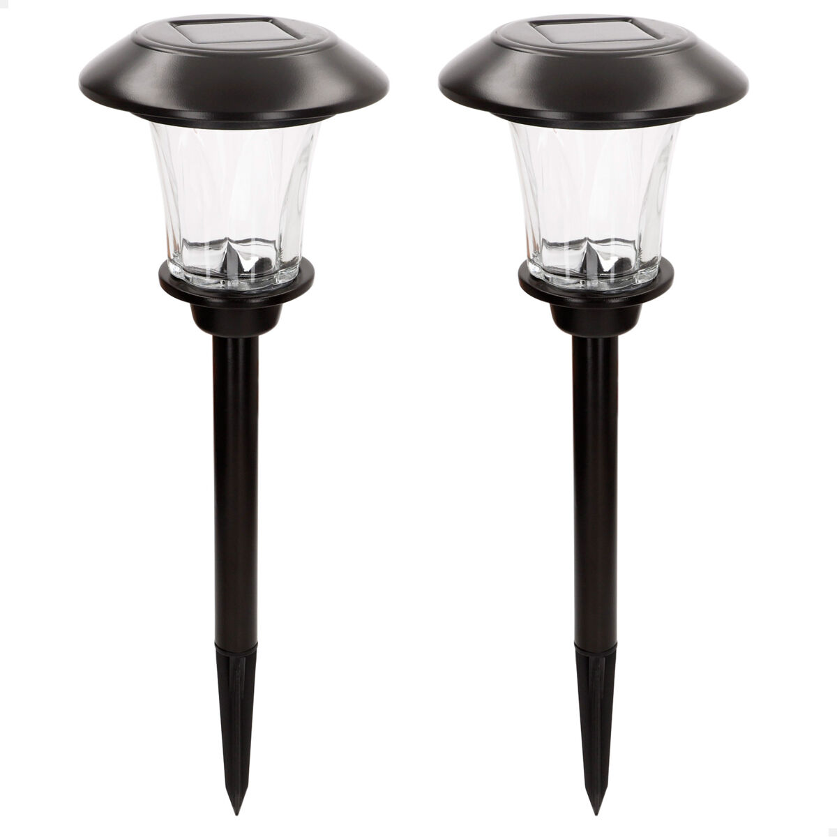 Aktive conjunto de 2 balizas led solares de 6 lúmens com estaca