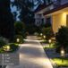 Aktive Conjunto de 4 balizas LED solares de 6 lúmenes com estaca Aktive Conjunto de 4 balizas LED solares de 6 lúmenes com estaca Preto